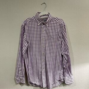 VINEYARD VINES Shirt Womens Purple Checked Oxford Size Small